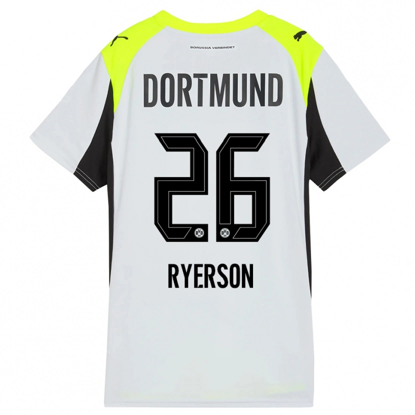 Danxen Män Julian Ryerson #26 Fluorescerande Gul Bortatröja Matchtröjor 2025/26 Tröjor T-Tröja