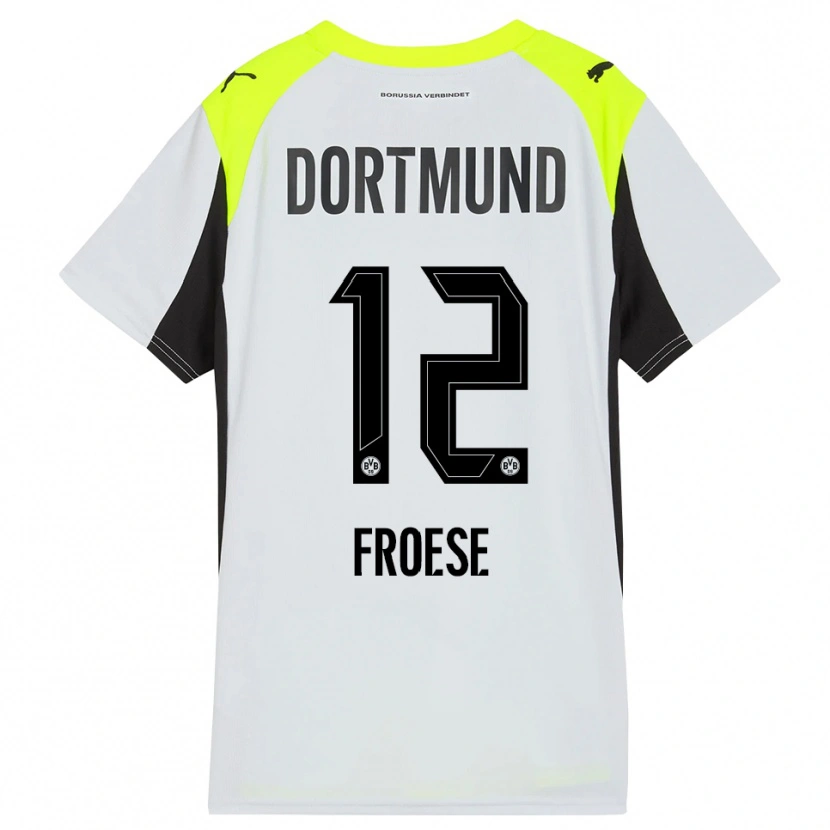 Danxen Män Julien Froese #12 Fluorescerande Gul Bortatröja Matchtröjor 2025/26 Tröjor T-Tröja