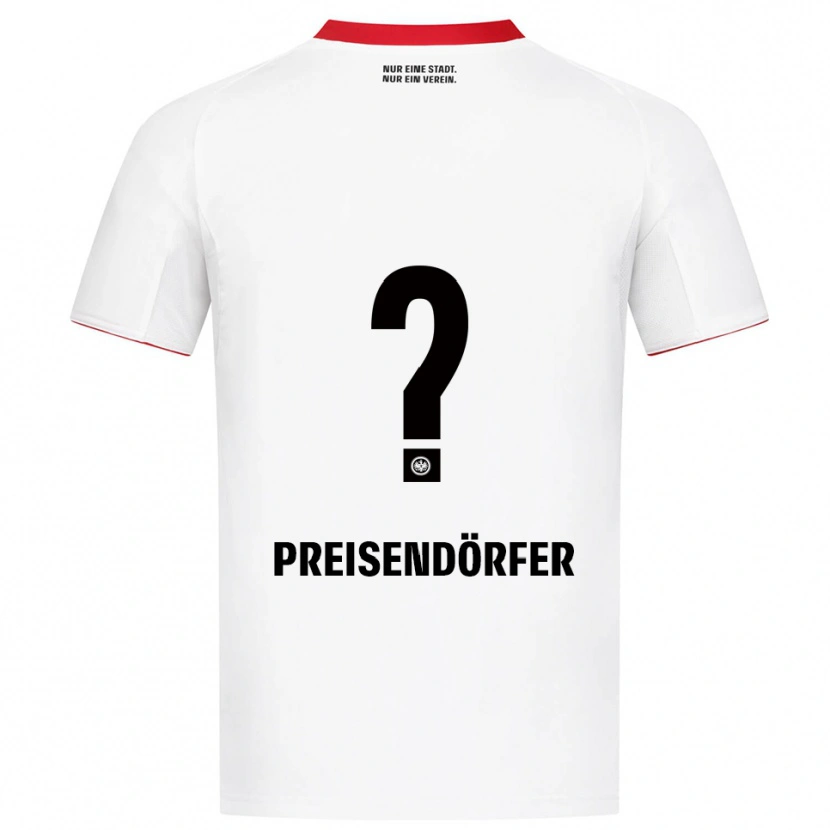 Danxen Män Constantin Preisendörfer #0 Vit Röd Bortatröja Matchtröjor 2025/26 Tröjor T-Tröja