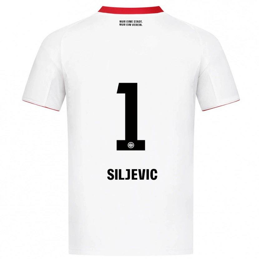 Danxen Män Amil Siljevic #1 Vit Röd Bortatröja Matchtröjor 2025/26 Tröjor T-Tröja