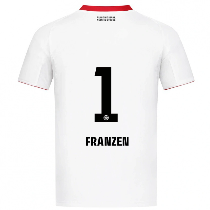 Danxen Män Marlon Franzen #1 Vit Röd Bortatröja Matchtröjor 2025/26 Tröjor T-Tröja