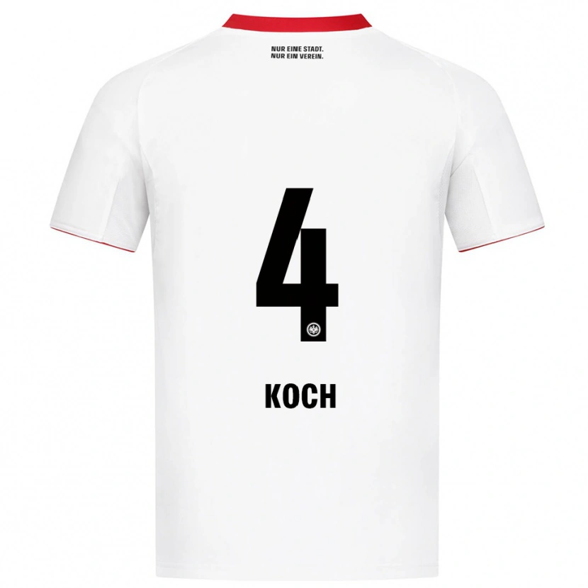Danxen Män Robin Koch #4 Vit Röd Bortatröja Matchtröjor 2025/26 Tröjor T-Tröja