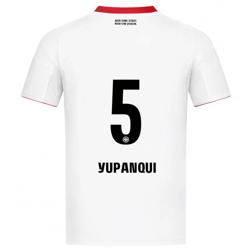 Danxen Män Philipp Eisele Yupanqui #5 Vit Röd Bortatröja Matchtröjor 2025/26 Tröjor T-Tröja