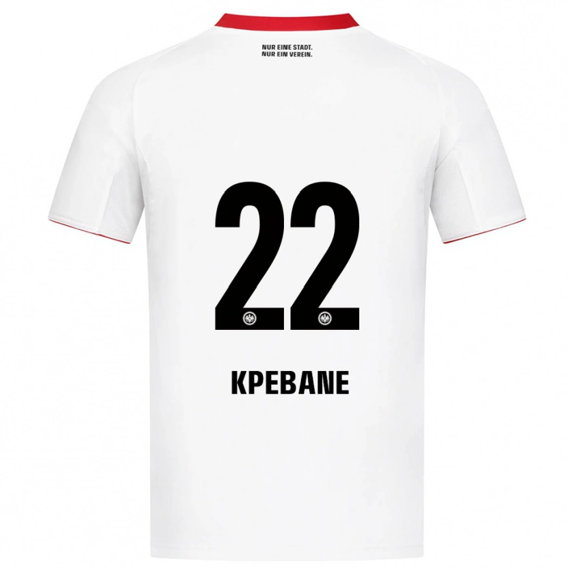Danxen Män Tamiou Kpebane #22 Vit Röd Bortatröja Matchtröjor 2025/26 Tröjor T-Tröja
