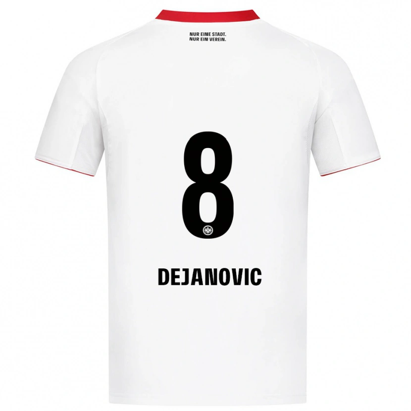Danxen Män Daniel Dejanovic #8 Vit Röd Bortatröja Matchtröjor 2025/26 Tröjor T-Tröja