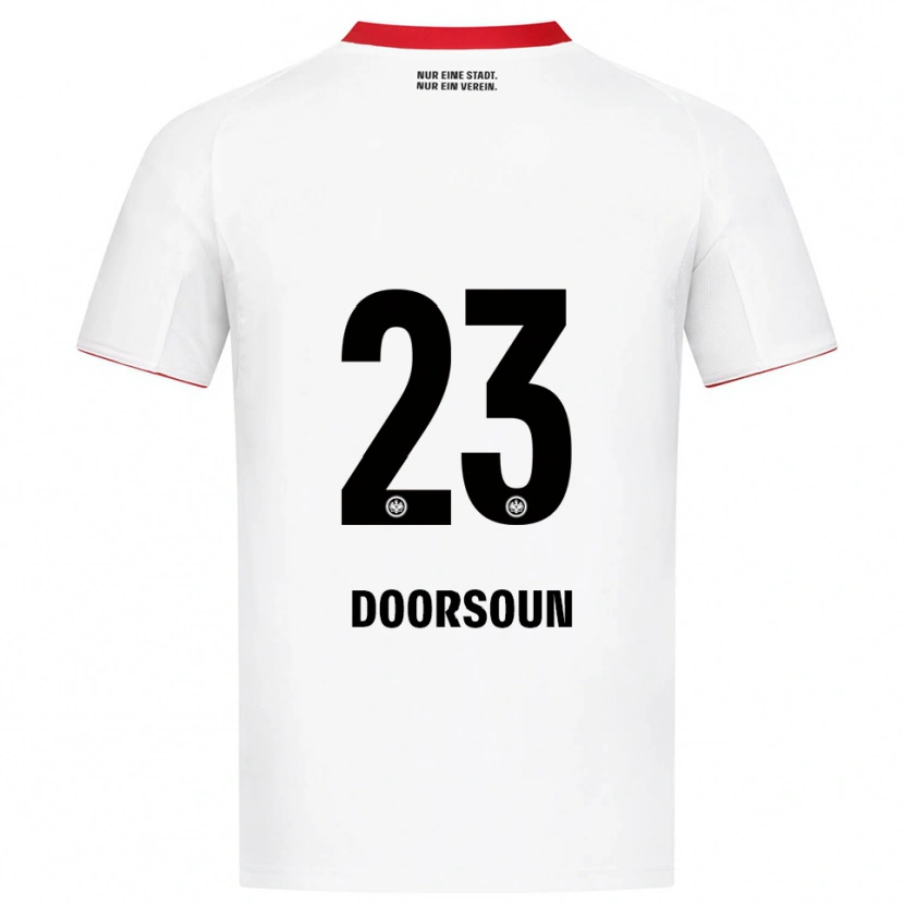 Danxen Män Sara Doorsoun #23 Vit Röd Bortatröja Matchtröjor 2025/26 Tröjor T-Tröja