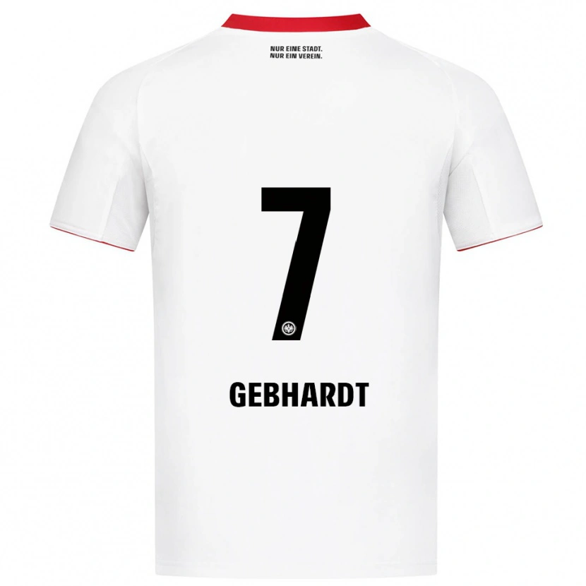 Danxen Män Luca Gebhardt #7 Vit Röd Bortatröja Matchtröjor 2025/26 Tröjor T-Tröja