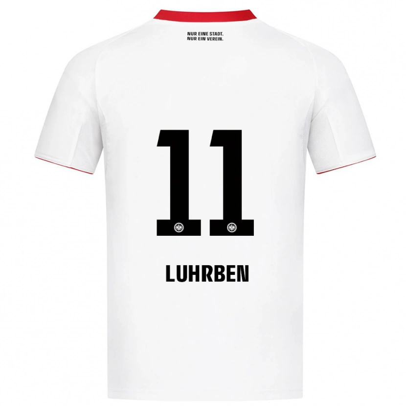 Danxen Män Nina Lührßen #11 Vit Röd Bortatröja Matchtröjor 2025/26 Tröjor T-Tröja