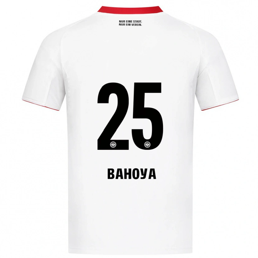 Danxen Män Paul Bahoya #25 Vit Röd Bortatröja Matchtröjor 2025/26 Tröjor T-Tröja