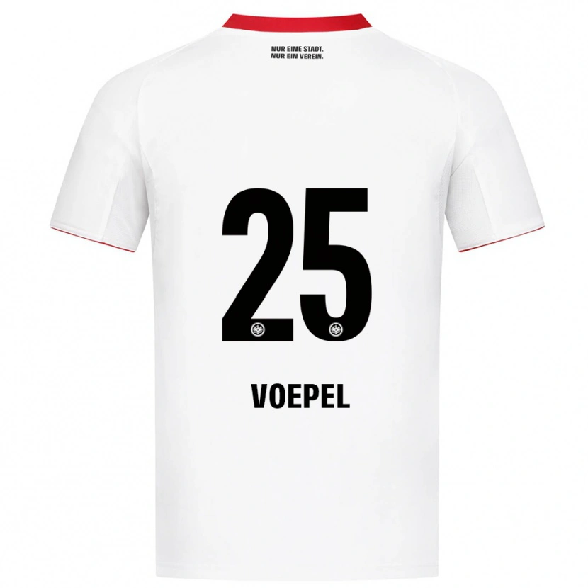 Danxen Män Lukas Voepel #25 Vit Röd Bortatröja Matchtröjor 2025/26 Tröjor T-Tröja