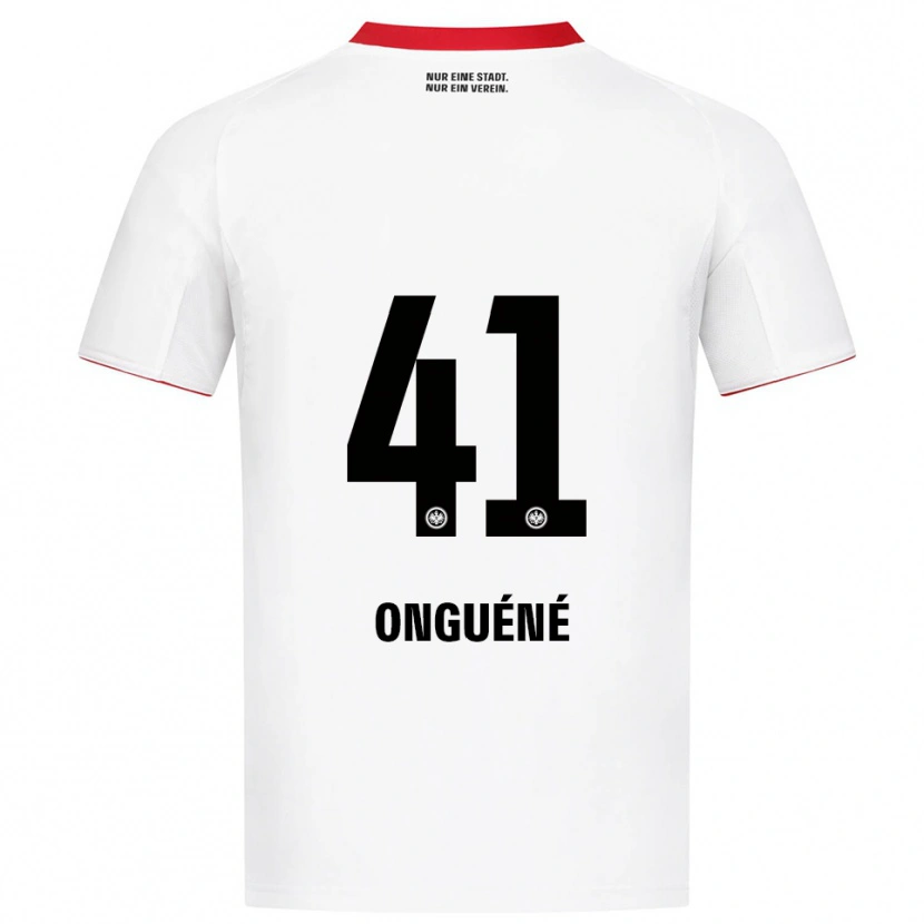 Danxen Män Jérôme Onguéné #41 Vit Röd Bortatröja Matchtröjor 2025/26 Tröjor T-Tröja