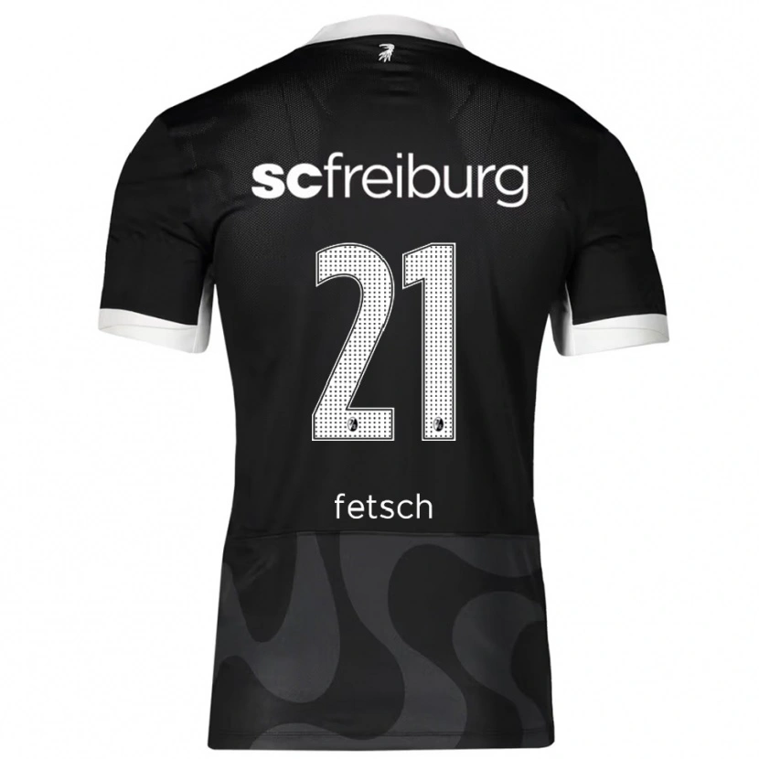 Danxen Män Mathias Fetsch #21 Svart Vit Bortatröja Matchtröjor 2025/26 Tröjor T-Tröja