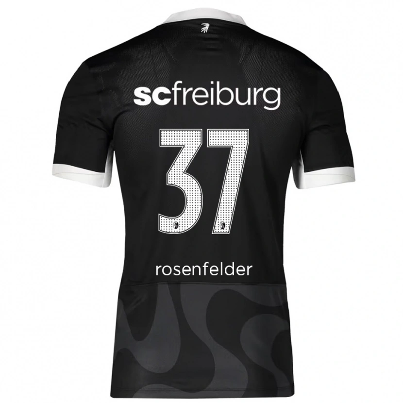 Danxen Män Max Rosenfelder #37 Svart Vit Bortatröja Matchtröjor 2025/26 Tröjor T-Tröja