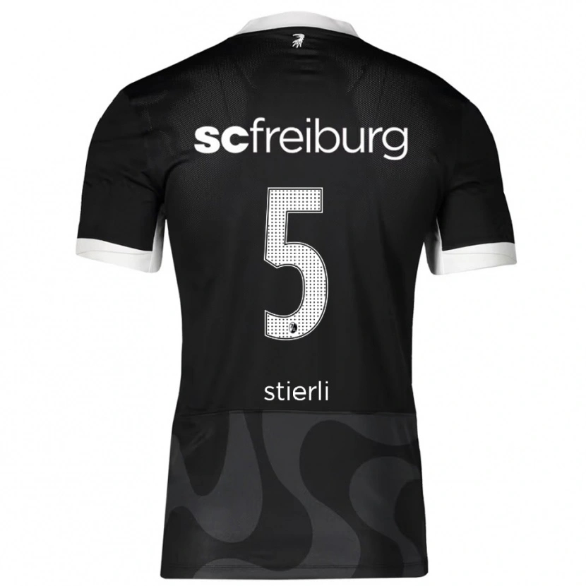 Danxen Män Julia Stierli #5 Svart Vit Bortatröja Matchtröjor 2025/26 Tröjor T-Tröja