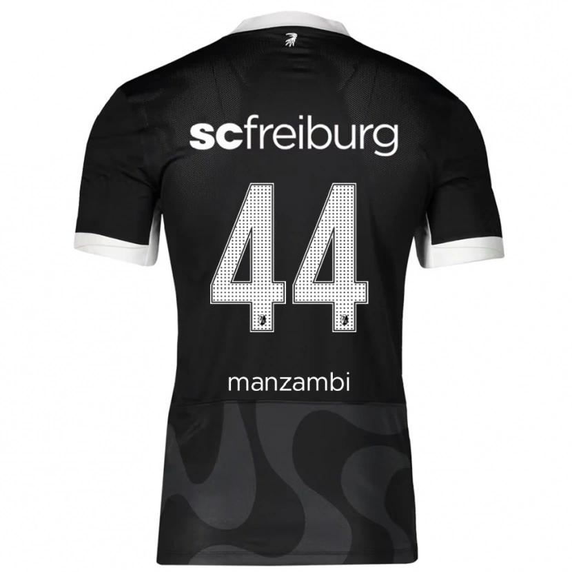 Danxen Män Johan Manzambi #44 Svart Vit Bortatröja Matchtröjor 2025/26 Tröjor T-Tröja