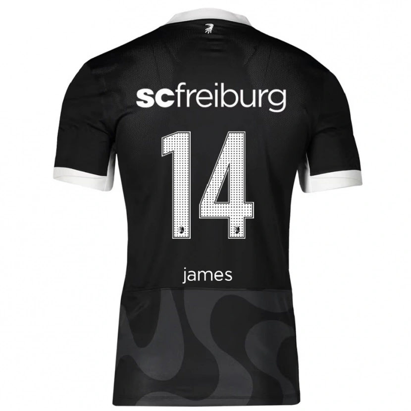 Danxen Män Jack James #14 Svart Vit Bortatröja Matchtröjor 2025/26 Tröjor T-Tröja