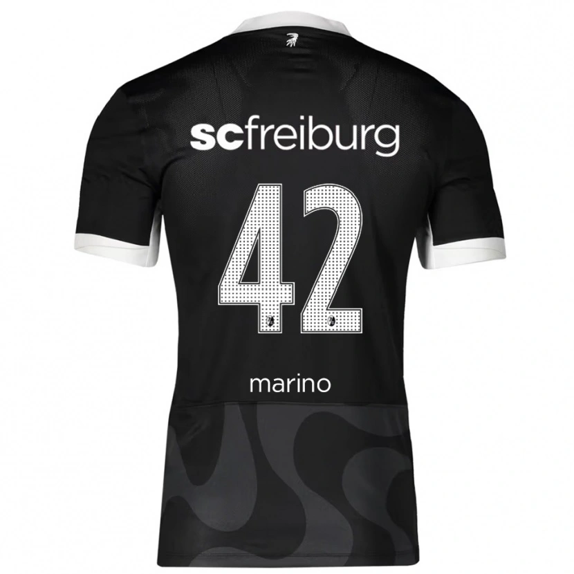 Danxen Män Luca Marino #42 Svart Vit Bortatröja Matchtröjor 2025/26 Tröjor T-Tröja