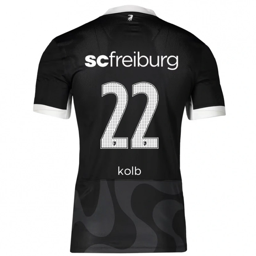 Danxen Män Lisa Kolb #22 Svart Vit Bortatröja Matchtröjor 2025/26 Tröjor T-Tröja