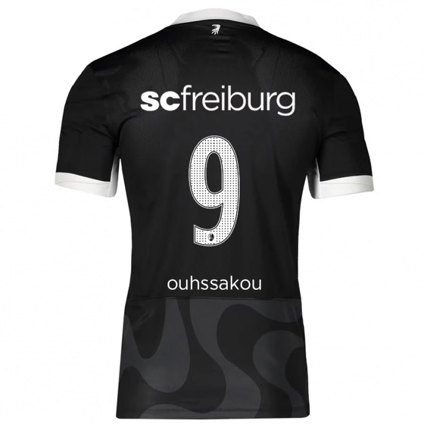 Danxen Män Essad Ouhssakou #9 Svart Vit Bortatröja Matchtröjor 2025/26 Tröjor T-Tröja