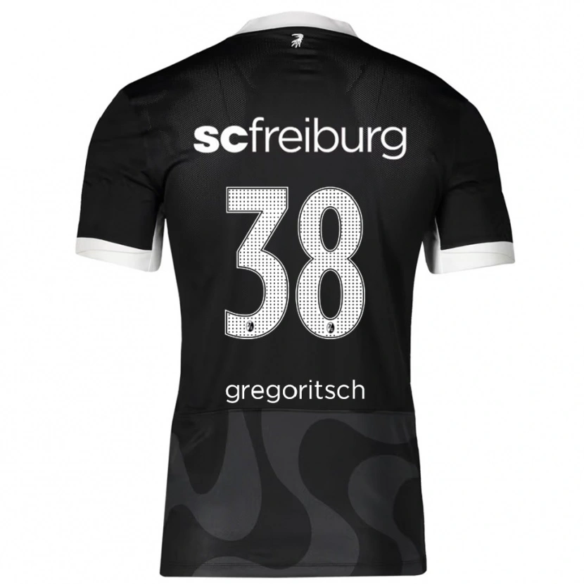 Danxen Män Michael Gregoritsch #38 Svart Vit Bortatröja Matchtröjor 2025/26 Tröjor T-Tröja