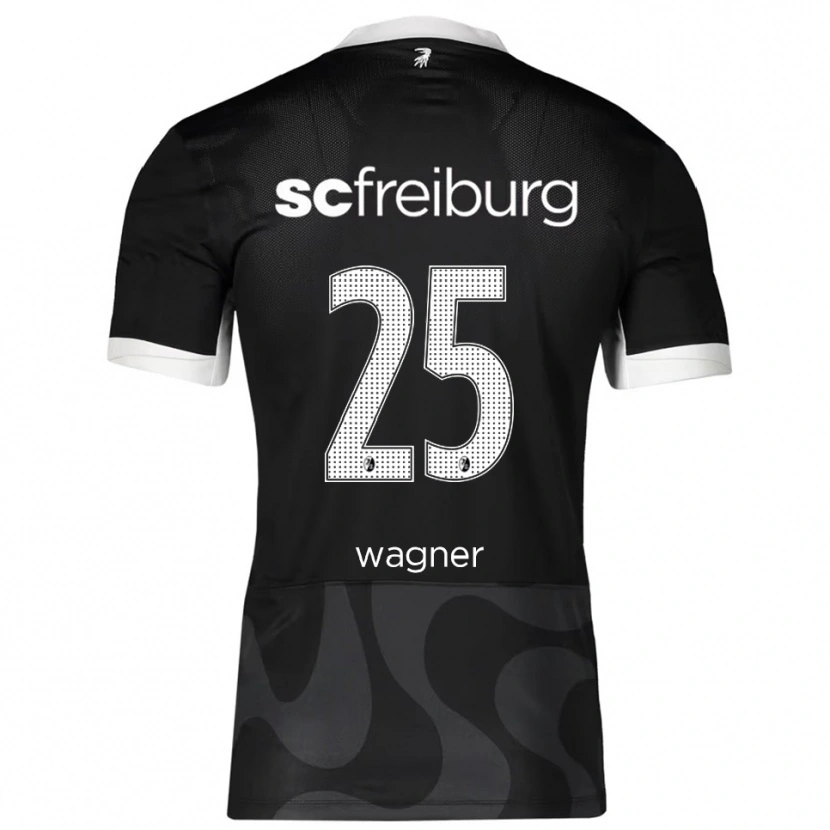 Danxen Män Noah Wagner #25 Svart Vit Bortatröja Matchtröjor 2025/26 Tröjor T-Tröja
