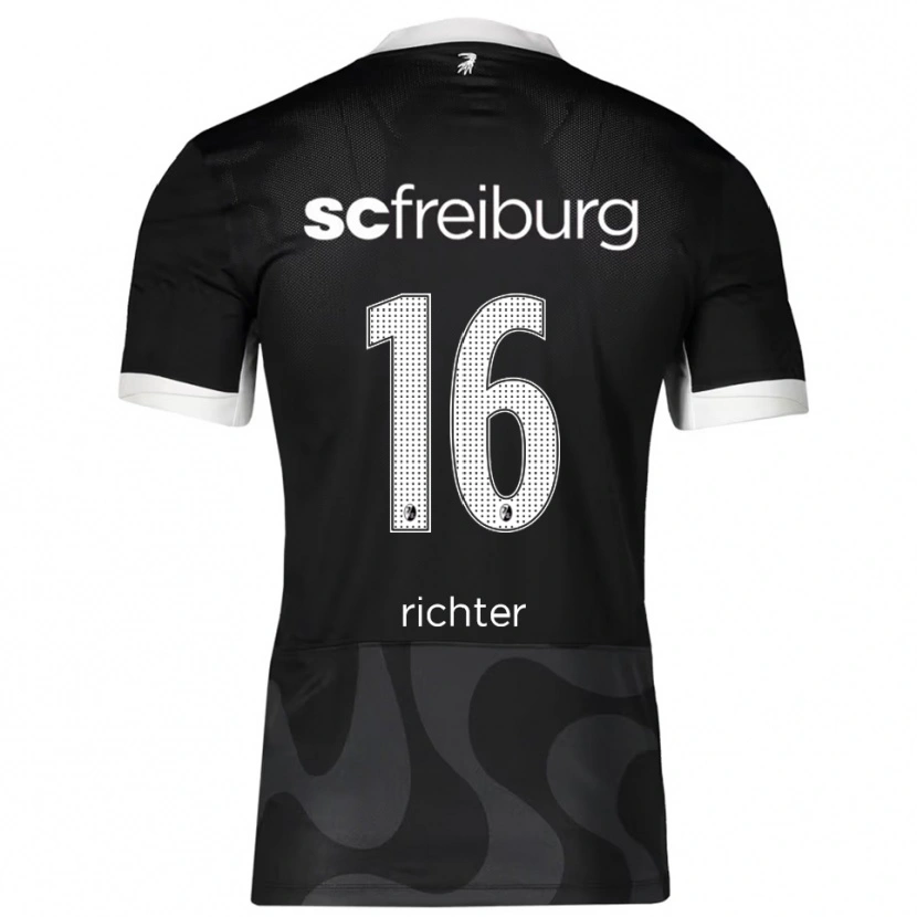 Danxen Män Tom Richter #16 Svart Vit Bortatröja Matchtröjor 2025/26 Tröjor T-Tröja