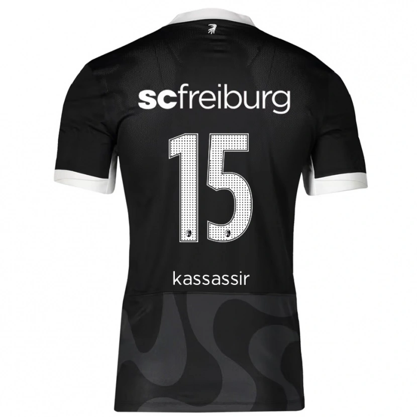 Danxen Män Malik Kassassir #15 Svart Vit Bortatröja Matchtröjor 2025/26 Tröjor T-Tröja