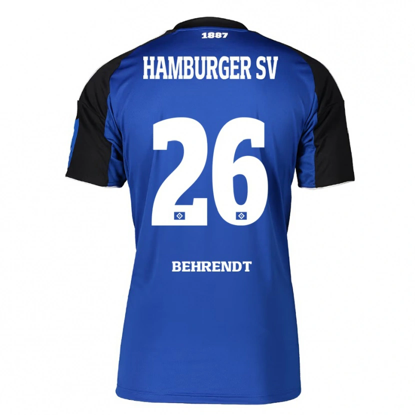 Danxen Män Marlon Behrendt #26 Blå Svart Bortatröja Matchtröjor 2025/26 Tröjor T-Tröja