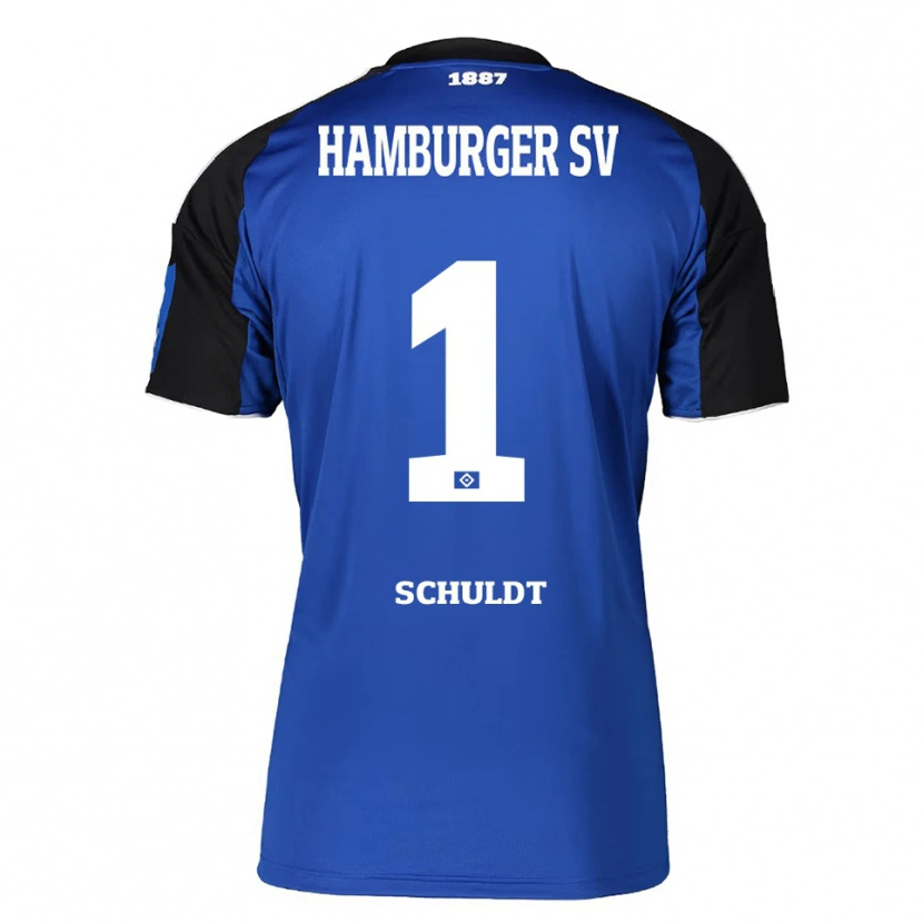Danxen Män Inga Schuldt #1 Blå Svart Bortatröja Matchtröjor 2025/26 Tröjor T-Tröja