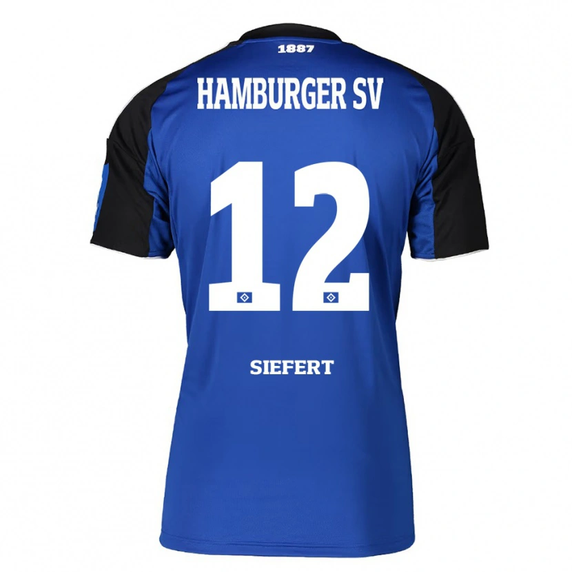 Danxen Män Louis Siefert #12 Blå Svart Bortatröja Matchtröjor 2025/26 Tröjor T-Tröja