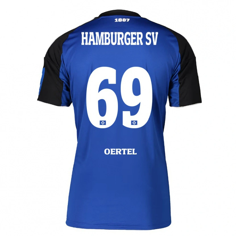 Danxen Män Jan Oertel #69 Blå Svart Bortatröja Matchtröjor 2025/26 Tröjor T-Tröja