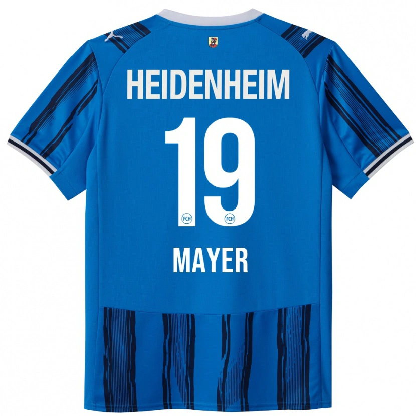 Danxen Män Luca Mayer #19 Blå Marinblå Bortatröja Matchtröjor 2025/26 Tröjor T-Tröja