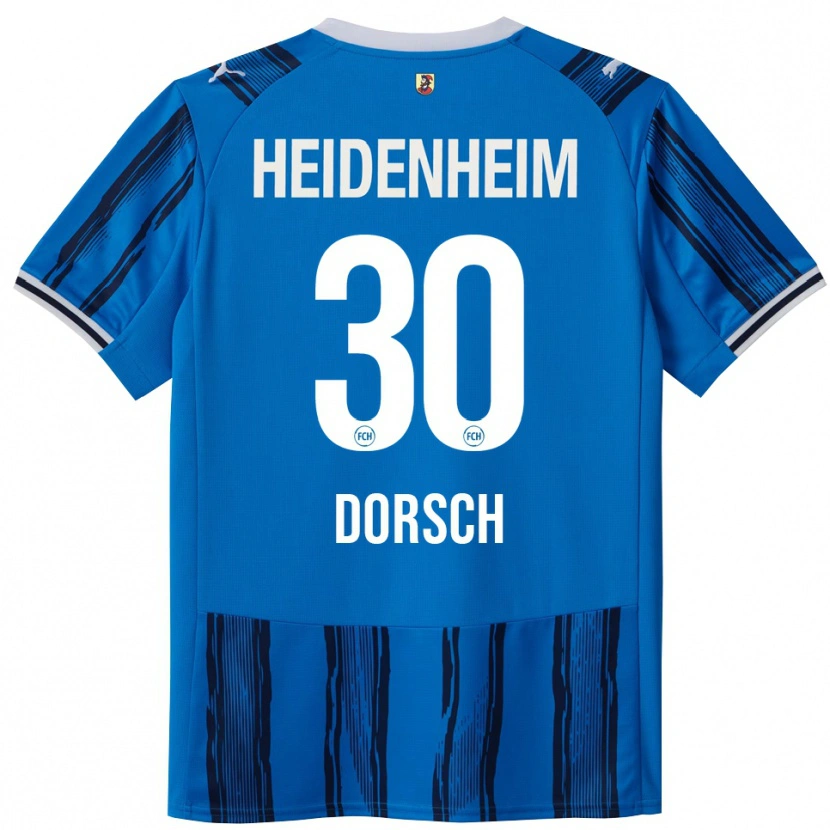 Danxen Män Niklas Dorsch #30 Blå Marinblå Bortatröja Matchtröjor 2025/26 Tröjor T-Tröja