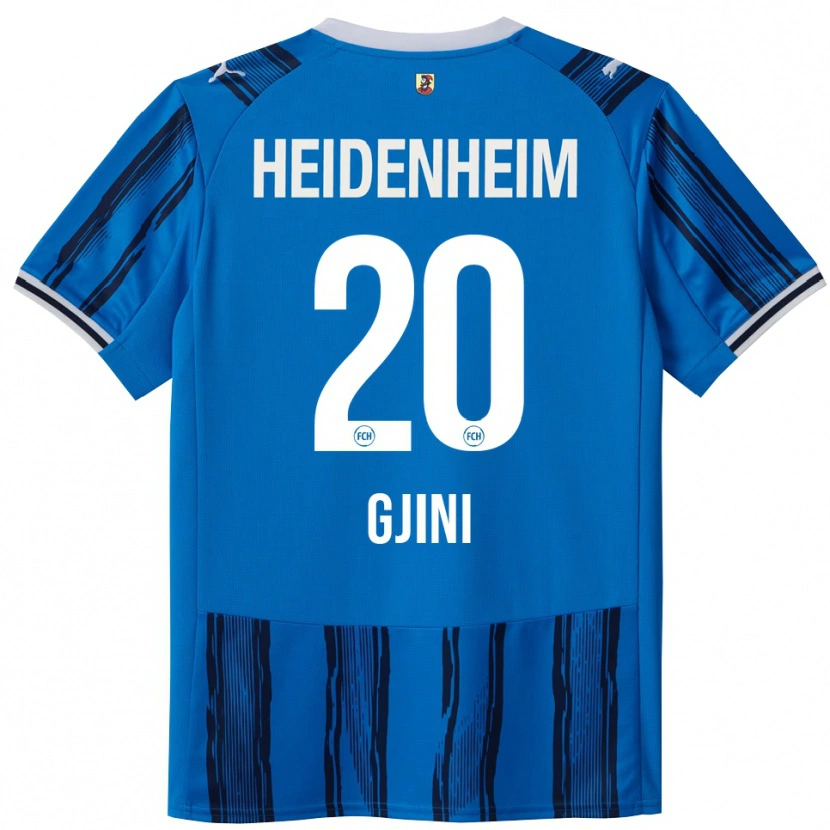 Danxen Män Leonard Gjini #20 Blå Marinblå Bortatröja Matchtröjor 2025/26 Tröjor T-Tröja