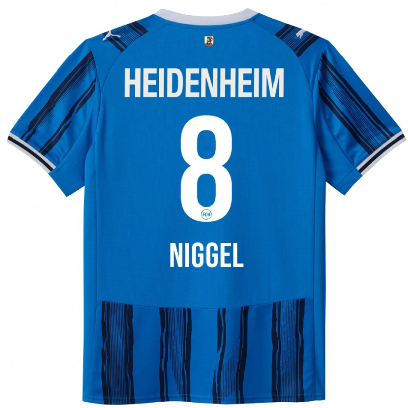 Danxen Män Henrik Niggel #8 Blå Marinblå Bortatröja Matchtröjor 2025/26 Tröjor T-Tröja