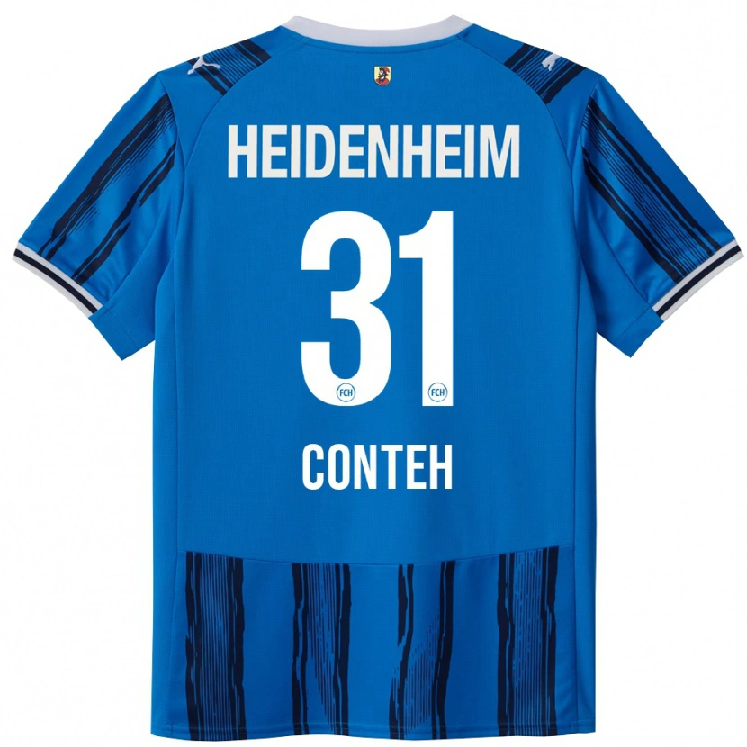 Danxen Män Sirlord Conteh #31 Blå Marinblå Bortatröja Matchtröjor 2025/26 Tröjor T-Tröja