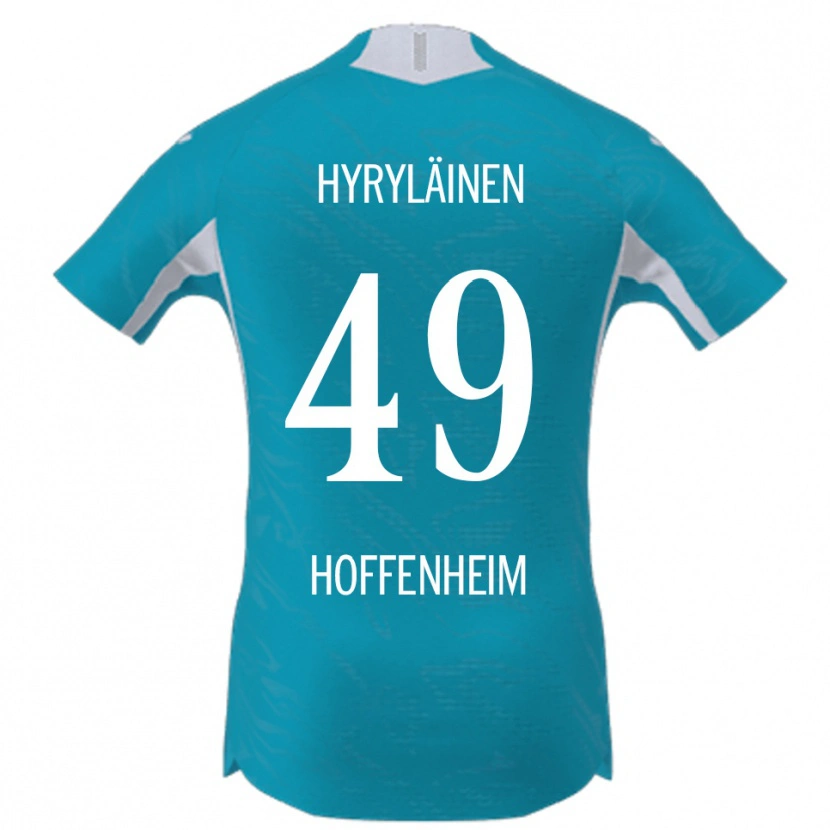 Danxen Män Luka Hyryläinen #49 Himmelsblå Bortatröja Matchtröjor 2025/26 Tröjor T-Tröja