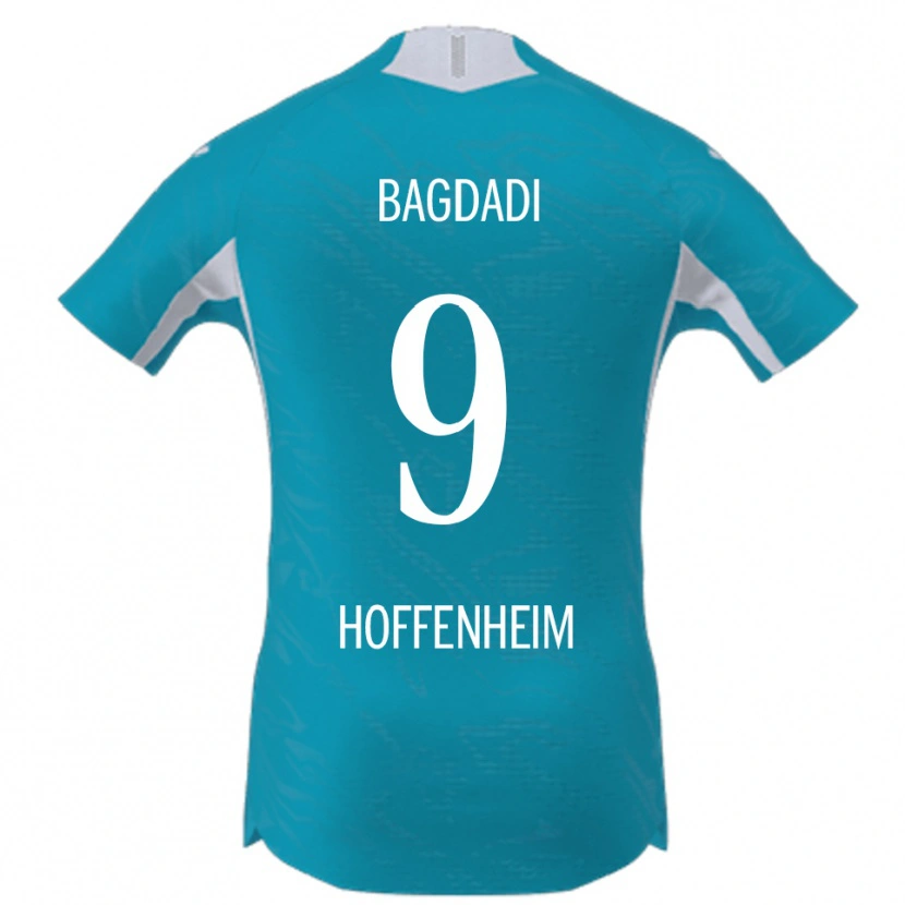 Danxen Män Zakaria Bagdadi #9 Himmelsblå Bortatröja Matchtröjor 2025/26 Tröjor T-Tröja