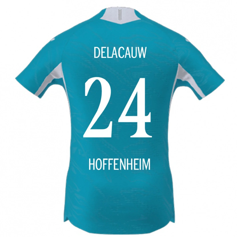 Danxen Män Féli Delacauw #24 Himmelsblå Bortatröja Matchtröjor 2025/26 Tröjor T-Tröja