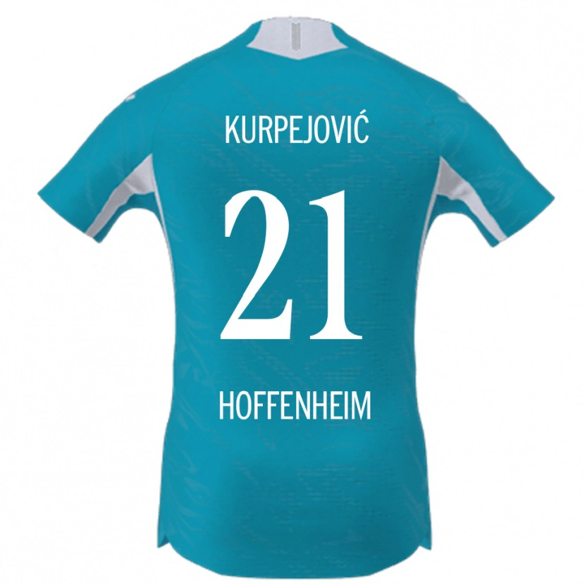 Danxen Män Albin Kurpejović #21 Himmelsblå Bortatröja Matchtröjor 2025/26 Tröjor T-Tröja