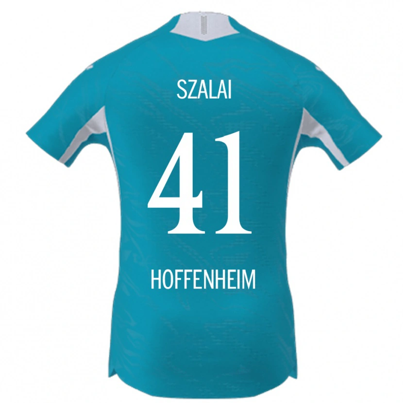 Danxen Män Attila Szalai #41 Himmelsblå Bortatröja Matchtröjor 2025/26 Tröjor T-Tröja