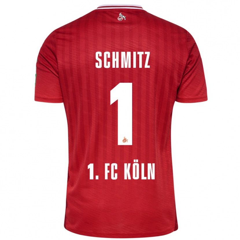 Danxen Män Lisa Schmitz #1 Röd Vit Bortatröja Matchtröjor 2025/26 Tröjor T-Tröja
