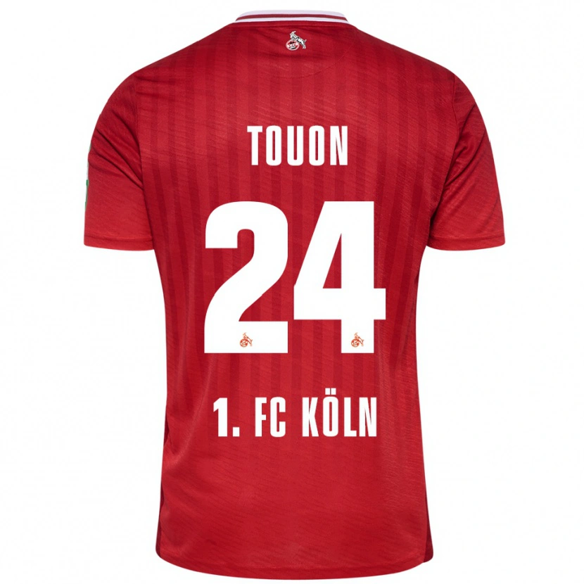 Danxen Män Ella Touon #24 Röd Vit Bortatröja Matchtröjor 2025/26 Tröjor T-Tröja