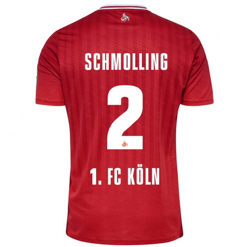 Danxen Män Viktor Schmolling #2 Röd Vit Bortatröja Matchtröjor 2025/26 Tröjor T-Tröja
