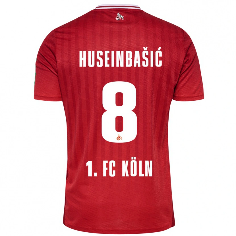 Danxen Män Denis Huseinbasic #8 Röd Vit Bortatröja Matchtröjor 2025/26 Tröjor T-Tröja