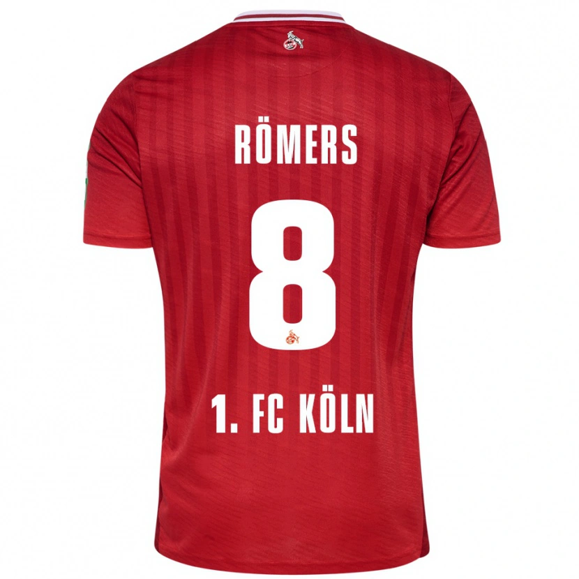 Danxen Män Arian Römers #8 Röd Vit Bortatröja Matchtröjor 2025/26 Tröjor T-Tröja