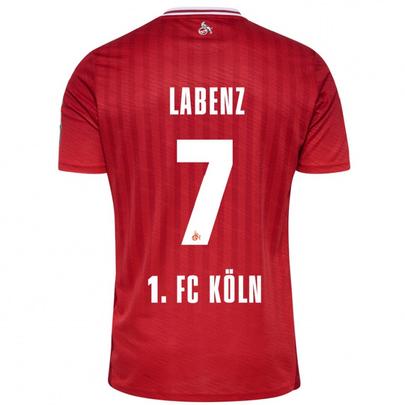 Danxen Män Luiz Labenz #7 Röd Vit Bortatröja Matchtröjor 2025/26 Tröjor T-Tröja