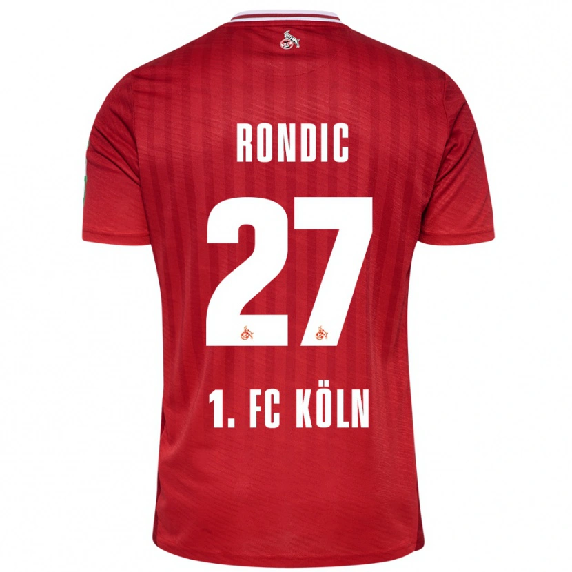 Danxen Män Imad Rondic #27 Röd Vit Bortatröja Matchtröjor 2025/26 Tröjor T-Tröja