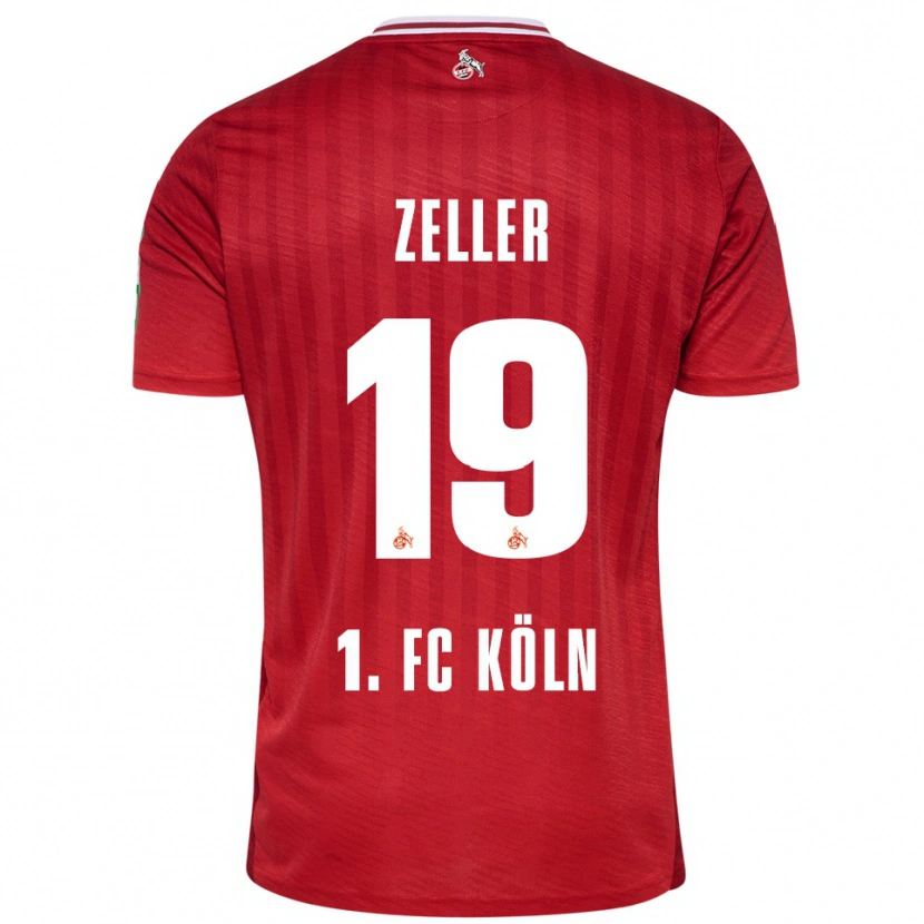 Danxen Män Dóra Zeller #19 Röd Vit Bortatröja Matchtröjor 2025/26 Tröjor T-Tröja