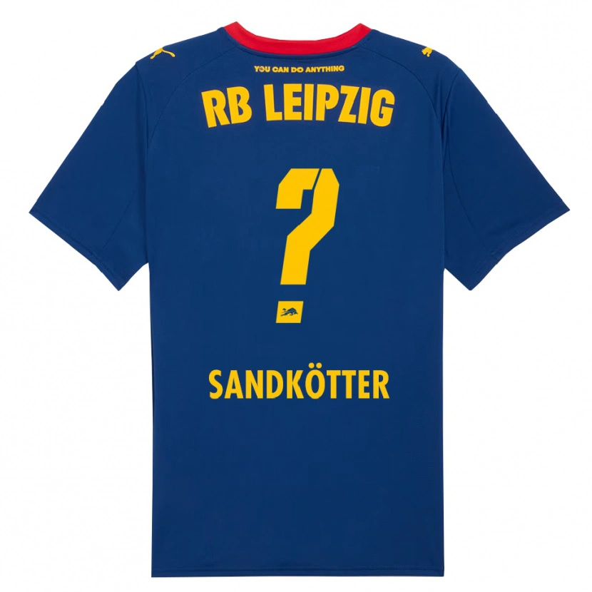 Danxen Män Constantin Sandkötter #0 Marinblå Röd Bortatröja Matchtröjor 2025/26 Tröjor T-Tröja
